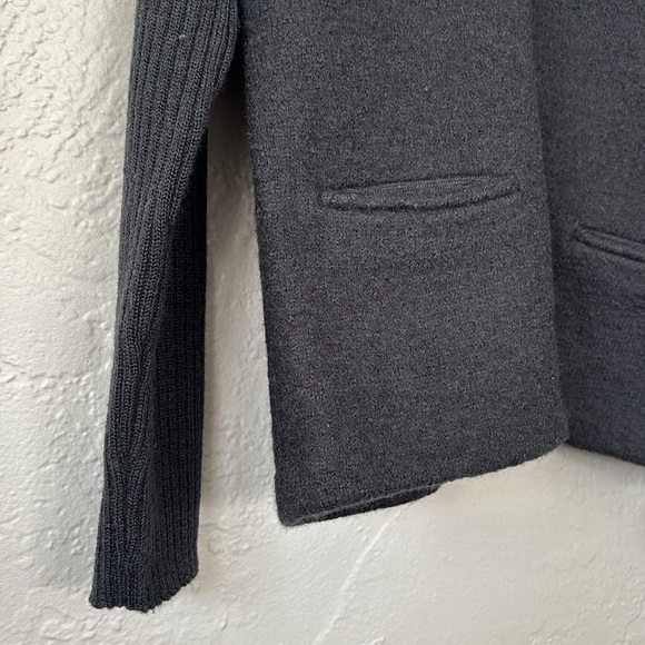 Christopher & Banks 100% wool zip front high collar sweater jacket - Picture 4 of 9